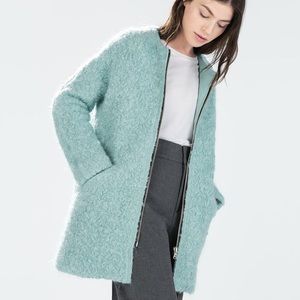 Zara boucle coat jacket